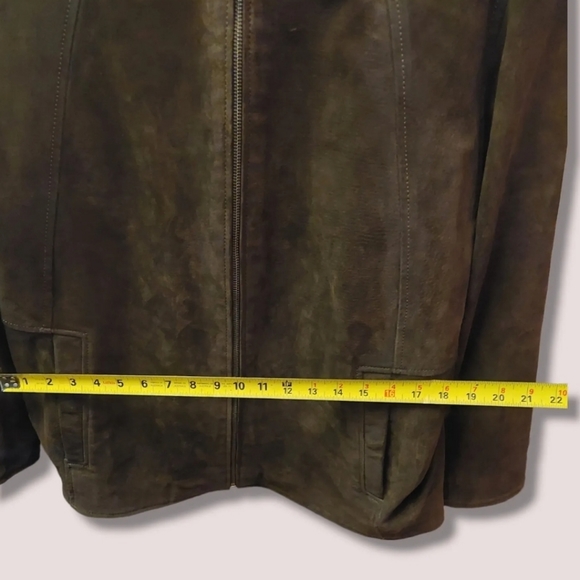 Danier Genuine Suede Dark Tanned Leather Jacket [XL] [UK 46, FR 56, IT 56] 82493 - Picture 2 of 10